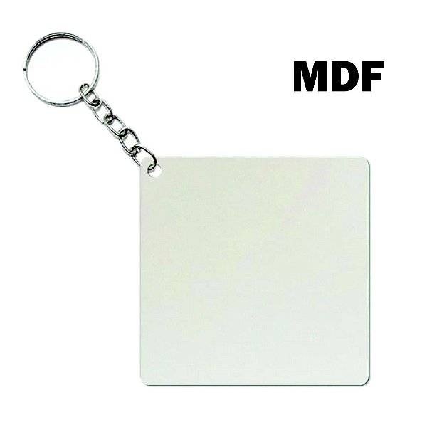 Chaveio MDF  em formato quadrado (pacote com 10) 7cm