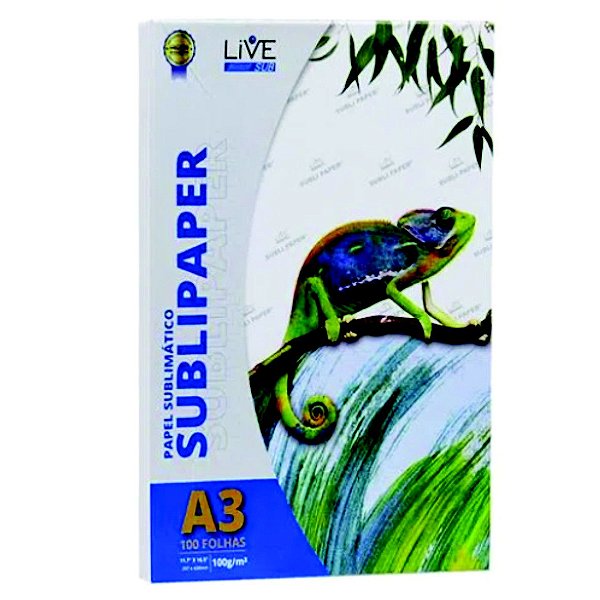 Papel Sublimático Live A3 com marca d'água