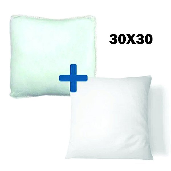 Kit Almofada para sublimação 30x30 (Capa + Enchimento)