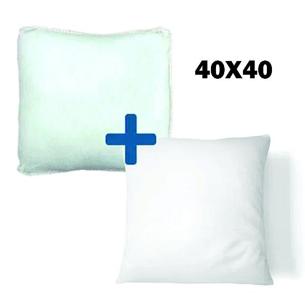 Kit Almofada para sublimação 40x40 (Capa + Enchimento)