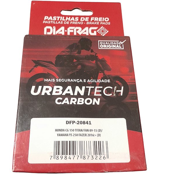 Pastilha de Freio Diafrag Cg 150 Titan 2009 Fazer 250 2016 Cg 160 2025 C/ Abs