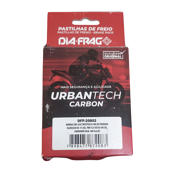 Pastilha de Freio Diafrag Ybr 125 Cbx 250 Twister Fazer 250 Web