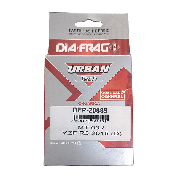 Pastilha de Freio Diafrag YZF R3 MT03 2016 em diante