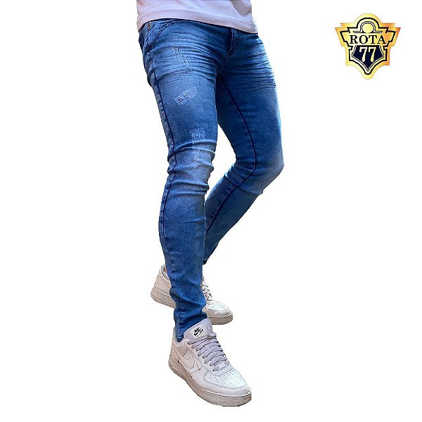 Calça Jeans Masculina Americana Skinny com Lycra - ROTA 77 JEANS