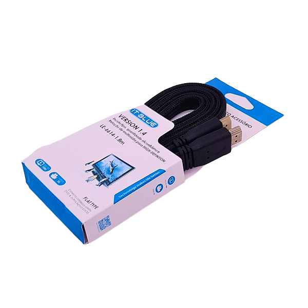 Cabo HDMI  versão 1.4 Full HD 1080 3D 1.8 m