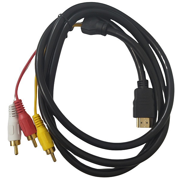 Cabo Hdmi Macho P/ Rca Conversor De Áudio E Vídeo 1,5m