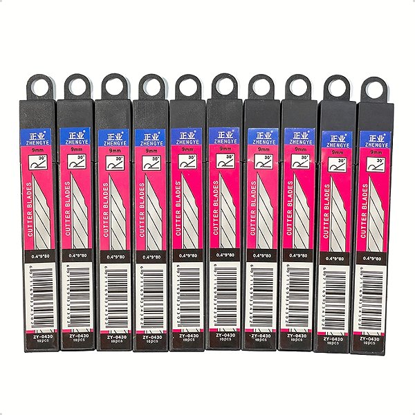 KIT 100 Lamina 30 Graus Envelopamento Estreita 9mm 30° Caixa