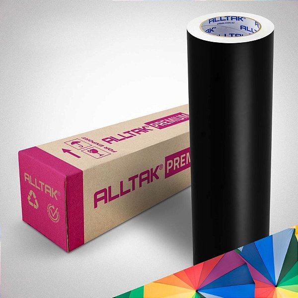 Bobina Vinil Adesivo Rolo Envelopamento Preto Fosco Alltak Premium 773371