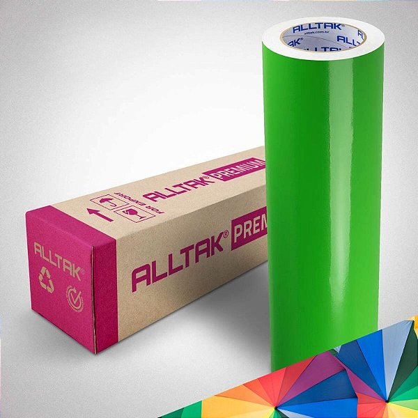 Bobina Vinil Adesivo Rolo Envelopamento Verde Abacate Alltak Premium 773340