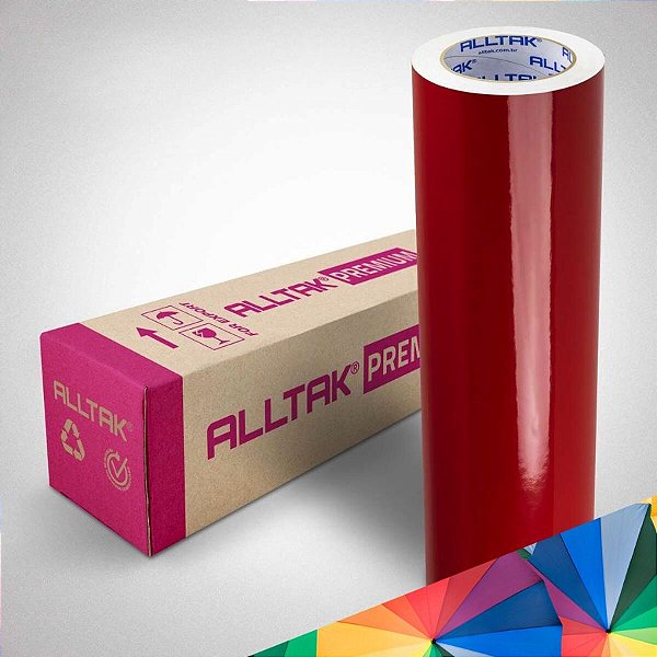 Bobina Vinil Adesivo Rolo Envelopamento Vermelho Rubi Alltak Premium 773322