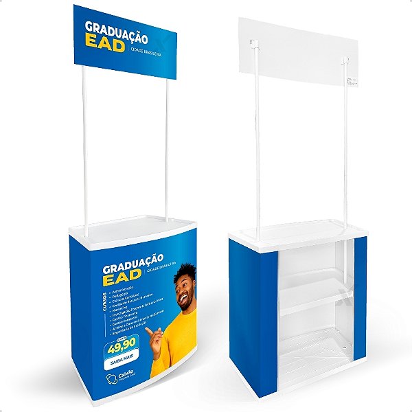 KIT 2 Balcão Promocional Pdv Desmontável Stand Portátil Com Bolsa