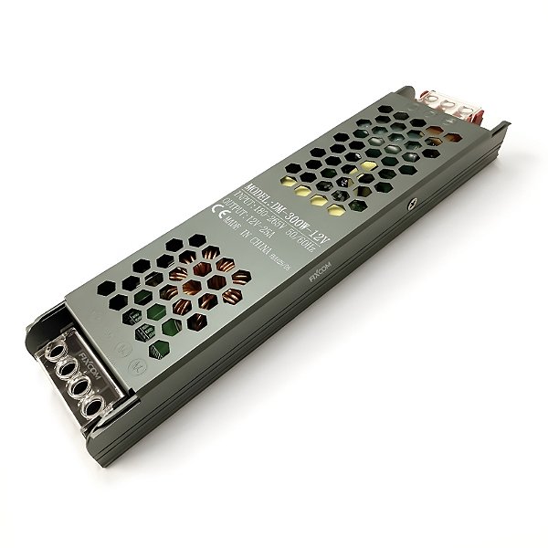 Fonte Chaveada Slim 300w Driver 25a 12v Bivolt Led Perfil 220v