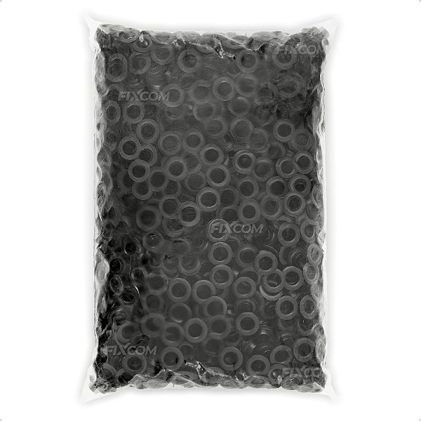 Ilhós 0 Zero Cor Preto + Arruelas Ferro Pacote Com 1000un