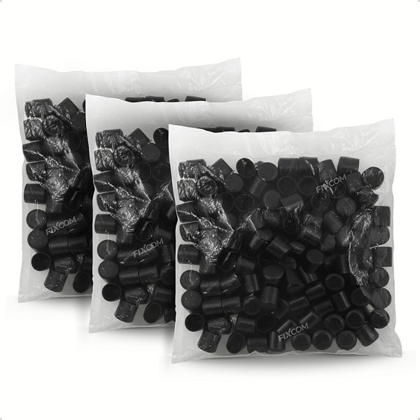 300 Ponteira Para Banner Preta 23mm 7/8 Faixas Acabamento Bastão