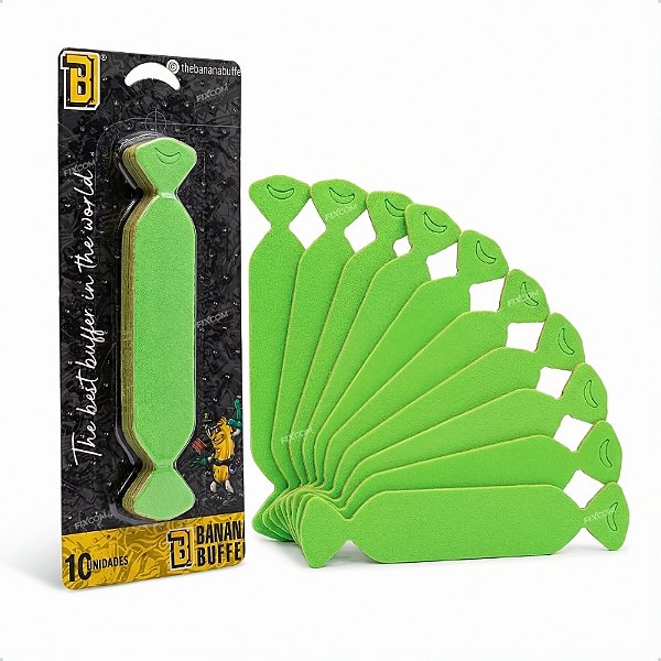 Banana Buffer Verde Protetor Espátula Envelopamento Feltro 10 Unid