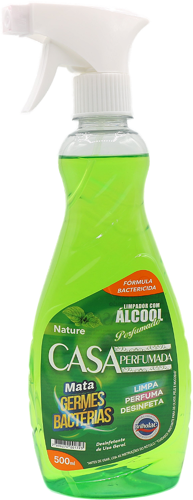 Limpadores Com Alcool Bactericida Casa Perfumada Gatilho 500mL