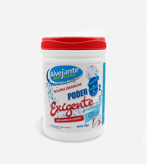 Alvejante Sem Cloro Exigente ROUPAS BRANCAS Em PÓ 1kG