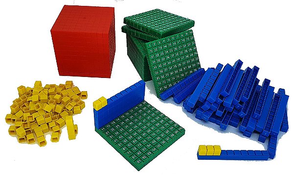 Material Dourado Plastico Encaixavel 261 Pçs MMP Pedagogico