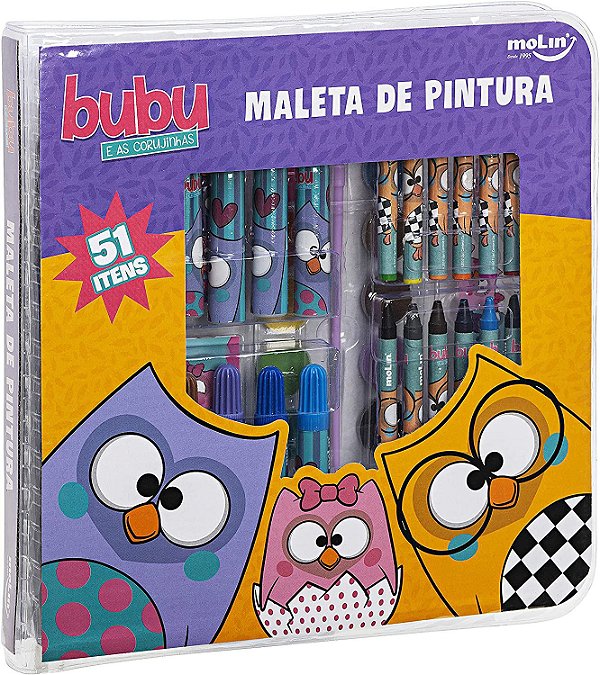 Maleta de Pintura Bubu e as Corujinhas - 51 Itens Square