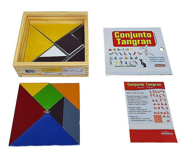 Tangram 70 Peças Carimbras Brinquedos Pedagógicos