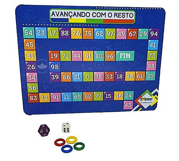 Jogo de Tabuleiro Avançando com Resto MMP Brinquedo Infantil