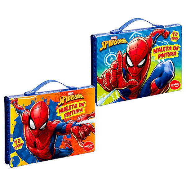Maleta Pintura Homem Aranha 72 Pçs Canetinha Infantil