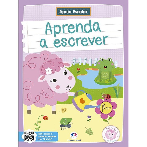 Aprenda a Escrever Ovelha Rosa Apoio Escolar Infantil