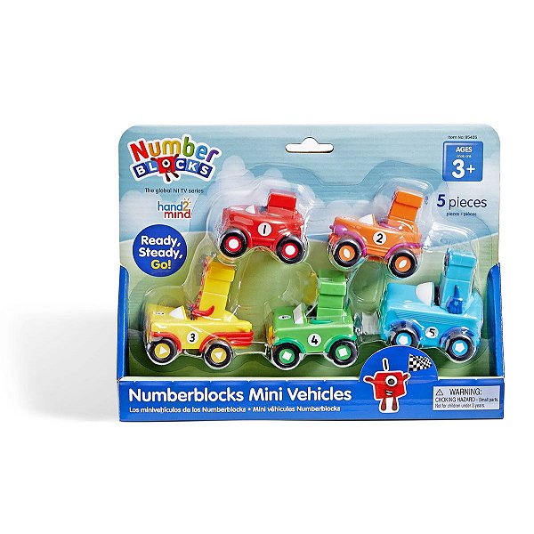 NumberBlocks 1 ao 5 Mini Veiculos 5 itens Hand2Mind IN95405