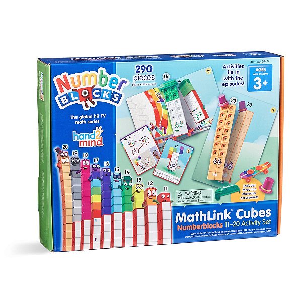 Number Blocks 11 ao 20 MathLink Cubes 94477 Hand2Mind 290 Un