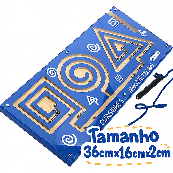 Brinquedo Educativo Labirinto Cursores Magneticos Carimbras