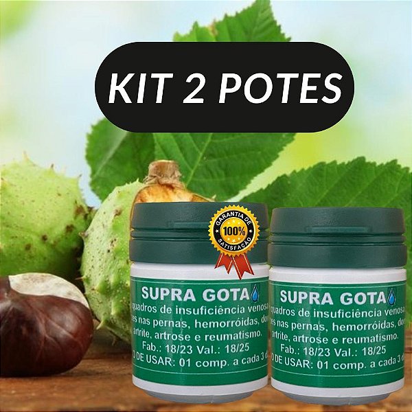 Kit 02 Potes Supra Gota 15 CAPS