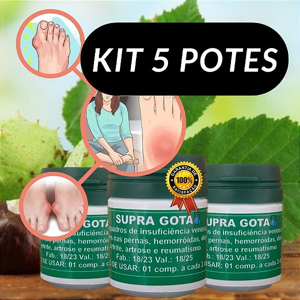 Kit 05 Potes Supra Gota 15 CAPS