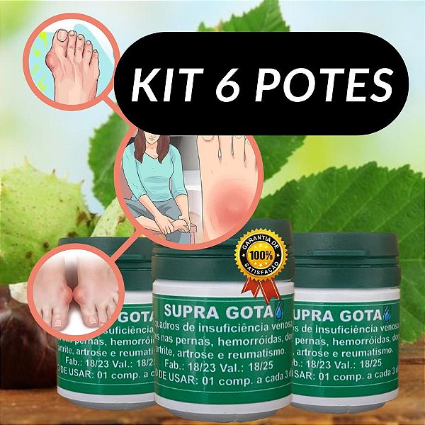 Kit 06 Potes Supra Gota 15 CAPS