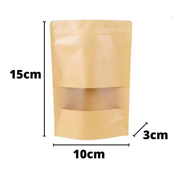 embalagem ziplock kraft