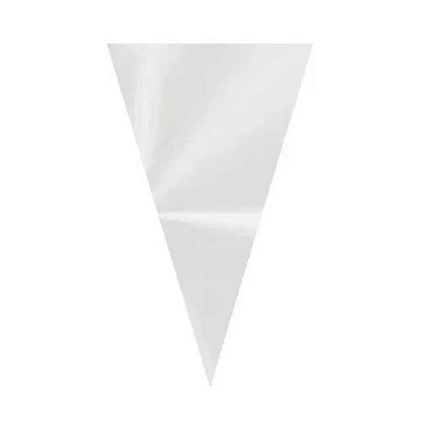 Saco Cone Transparente - 17,5x29,5cm - 50un