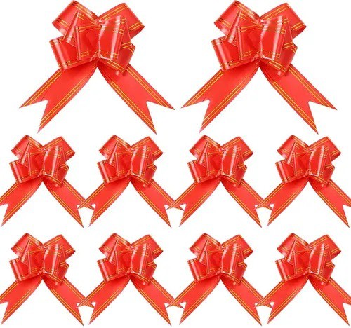 Laço Pronto para Presente C/ 10 Unid Laço Fácil -Vermelho