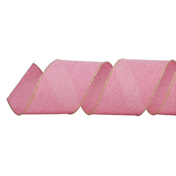 Fita de Natal Rosa Juta - Candy