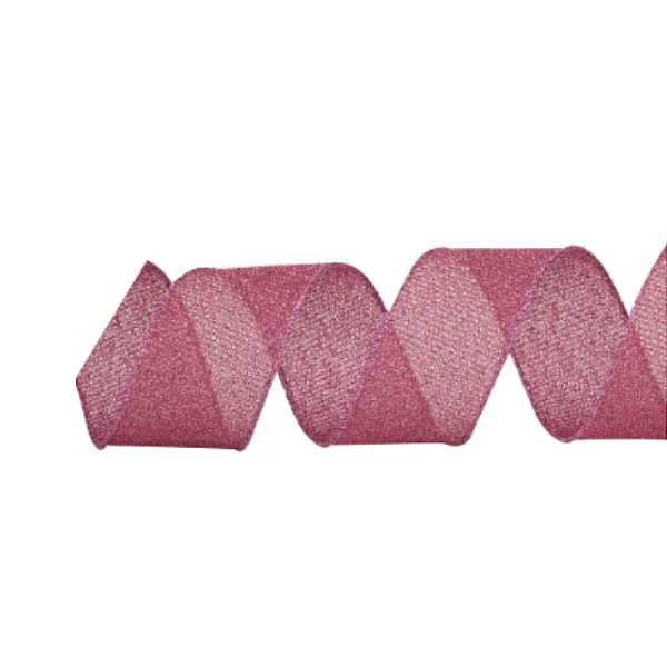 Fita Aramada Telada c/ Glitter Rosa