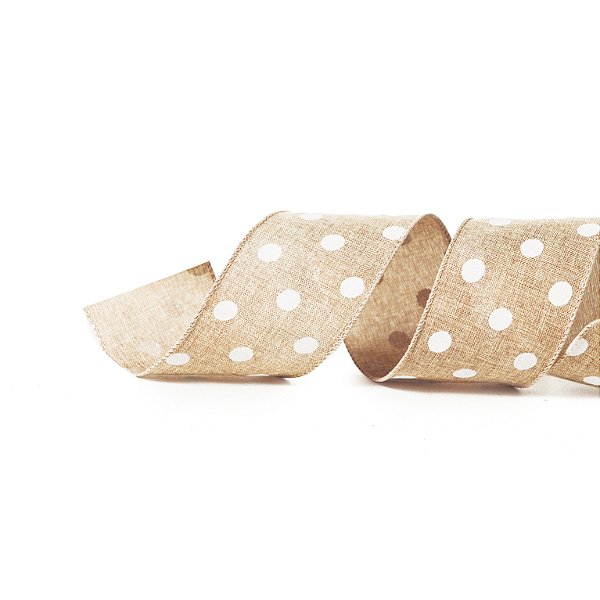 Fita Decorativa Poá Dourada