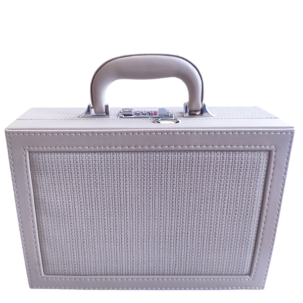 Maleta Porta Joias Maleta 20 Compartimentos 10x30x20cm com Espelho