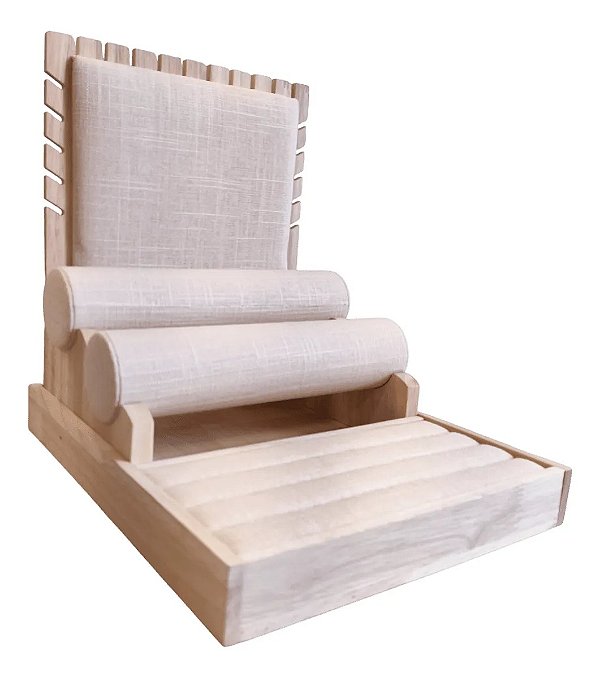 Display Porta Joias de Madeira 27x23x28