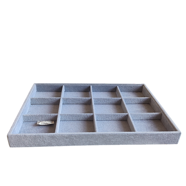 Mostruário Porta Joias 12 Nichos Revestido Veludo 3x35x24cm