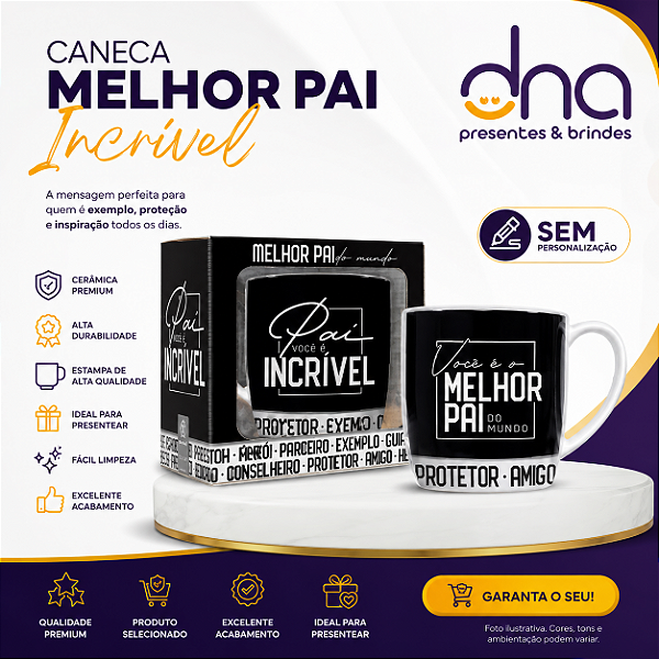 Caneca Porcelana Urban Pai Incrivel 360ml