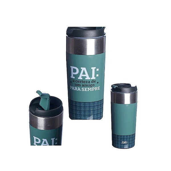 Copo Semi Térmico Pai Amigo Para Sempre  300ml