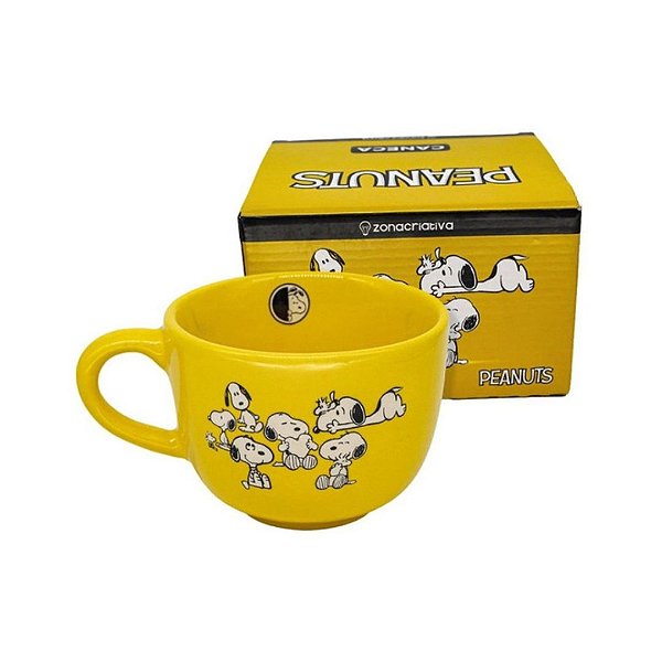 Snoopy Porcelana Caneca Sopa Cumbuca  Peanuts 500ml