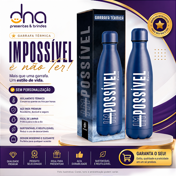 Garrafa Termica Metal Possivel 500ml