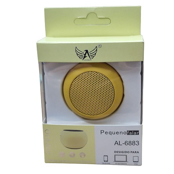 Caixinha de Som Bluetooth AL 6883 Portátil 3W Cor Amarela