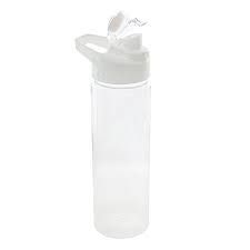 Garrafa Sport c/tampa, alça e bico Branca 700ml Metalnox