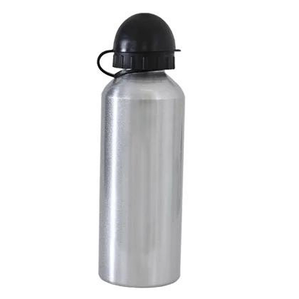 Garrafa Squeeze de Alumínio Tampa Bolinha Slim  Prata 500ml