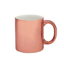 Caneca Cerâmica 325ml Metalizada Rose Gold Live